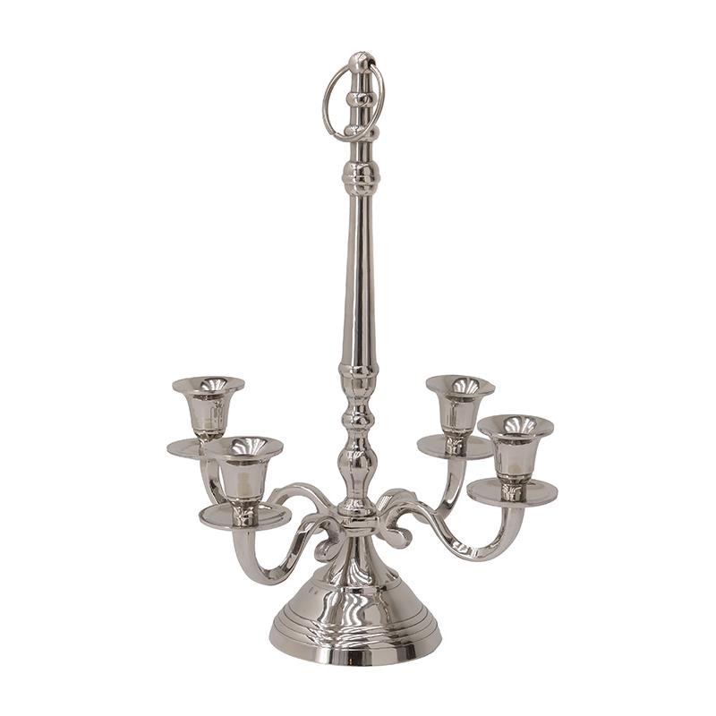 3704640032 SVEĆNJAK OD ALUMINIJUMA NIKLOVANI ZA 4 SVEĆE