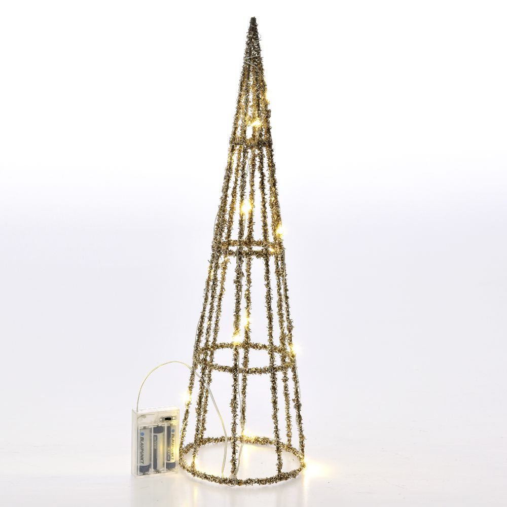 71751 SVETLEĆA PIRAMIDA ŠAMPANJ 15*50cm