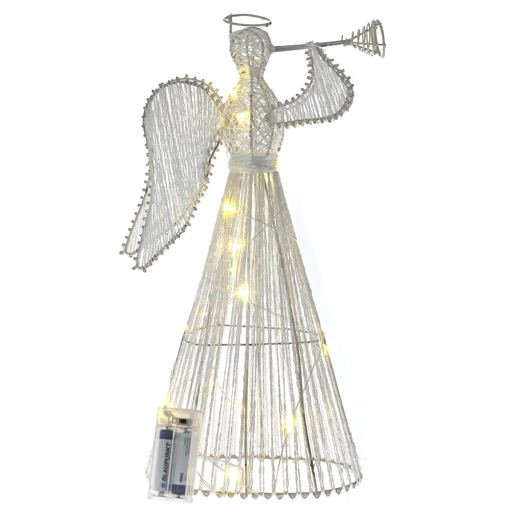 79935 SVETLEĆI ANDJEO BELI  SA TRUBOM 20LED 23X8X40 CM