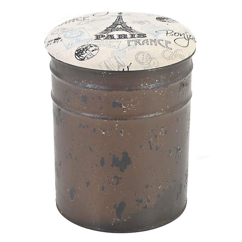 3503660042 TABURE-KUTIJA METALNA BRAON DEZEN PARIZ 30*30*38cm