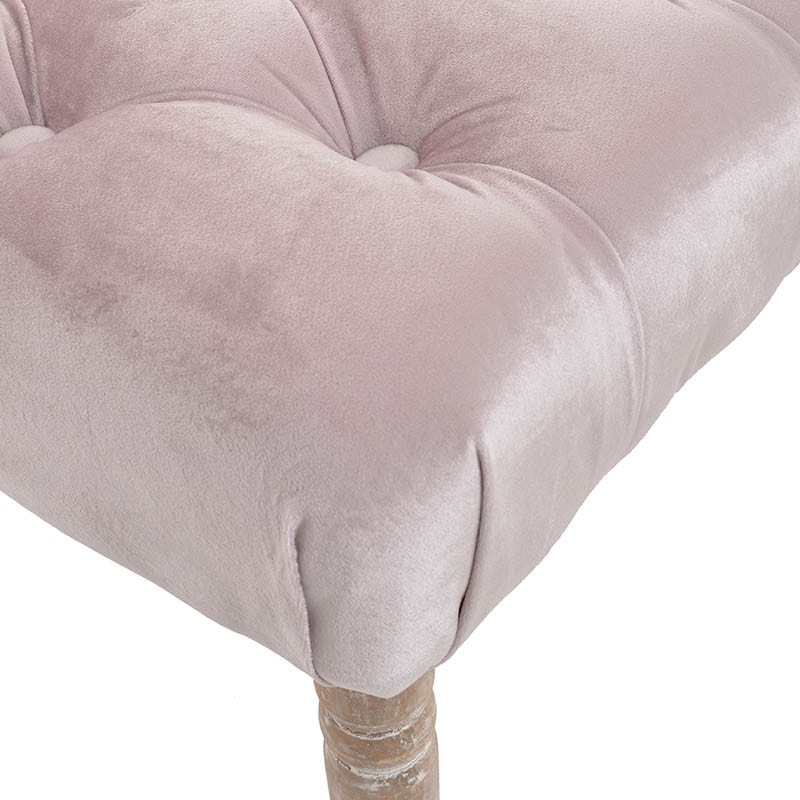 3507210094 TABURE DRVENI TAPACIRANI U ROZE BOJI 80x40x40cm