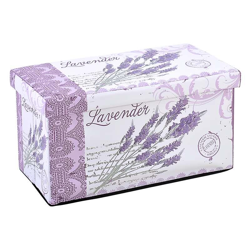 3503660039 TABURE KUTIJA OD VEŠTAČKE KOŽE DEZEN LAVANDA 60*32*32cm