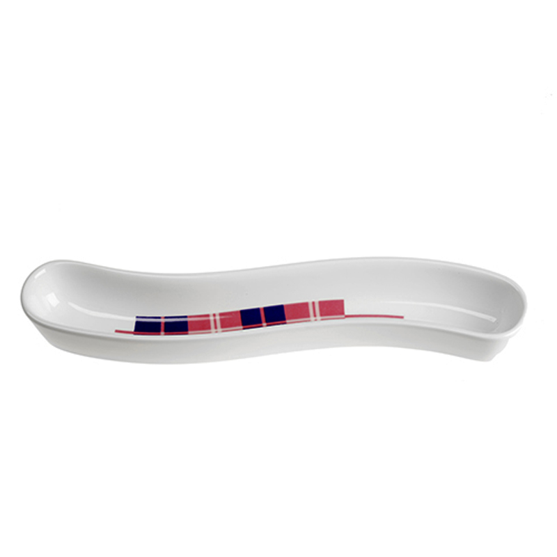 1006013005 PORCELANSKI TANJIR ZA MASLINE LJUBIČASTO-BELI 3.5*30.3*6cm