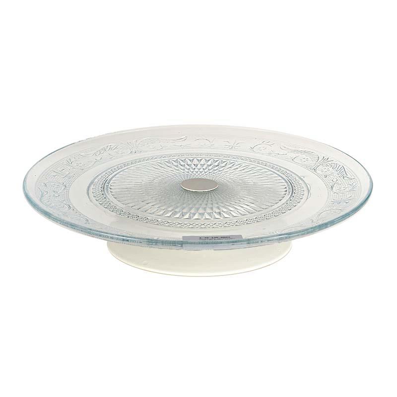 3703350002 TANJIR METAL-STAKLO BEŽ 32*7cm