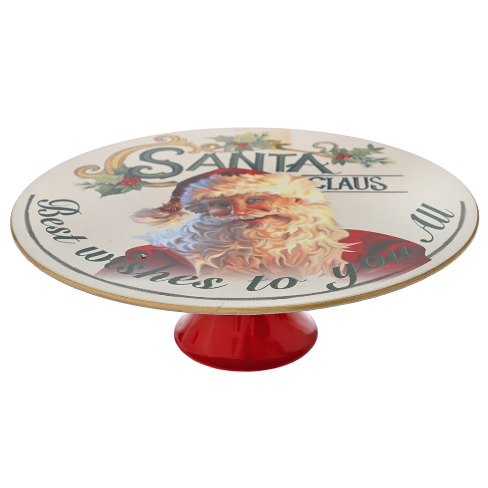 81403 TANJIR NA STOPI PLASTIČNI DEZEN DEDA MRAZ 29X12 CM