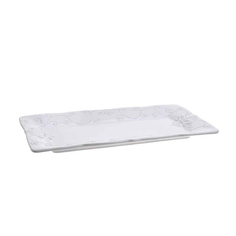 3609720001 TANJIR OD KERAMIKE U BEŽ BOJI 36*19*3cm