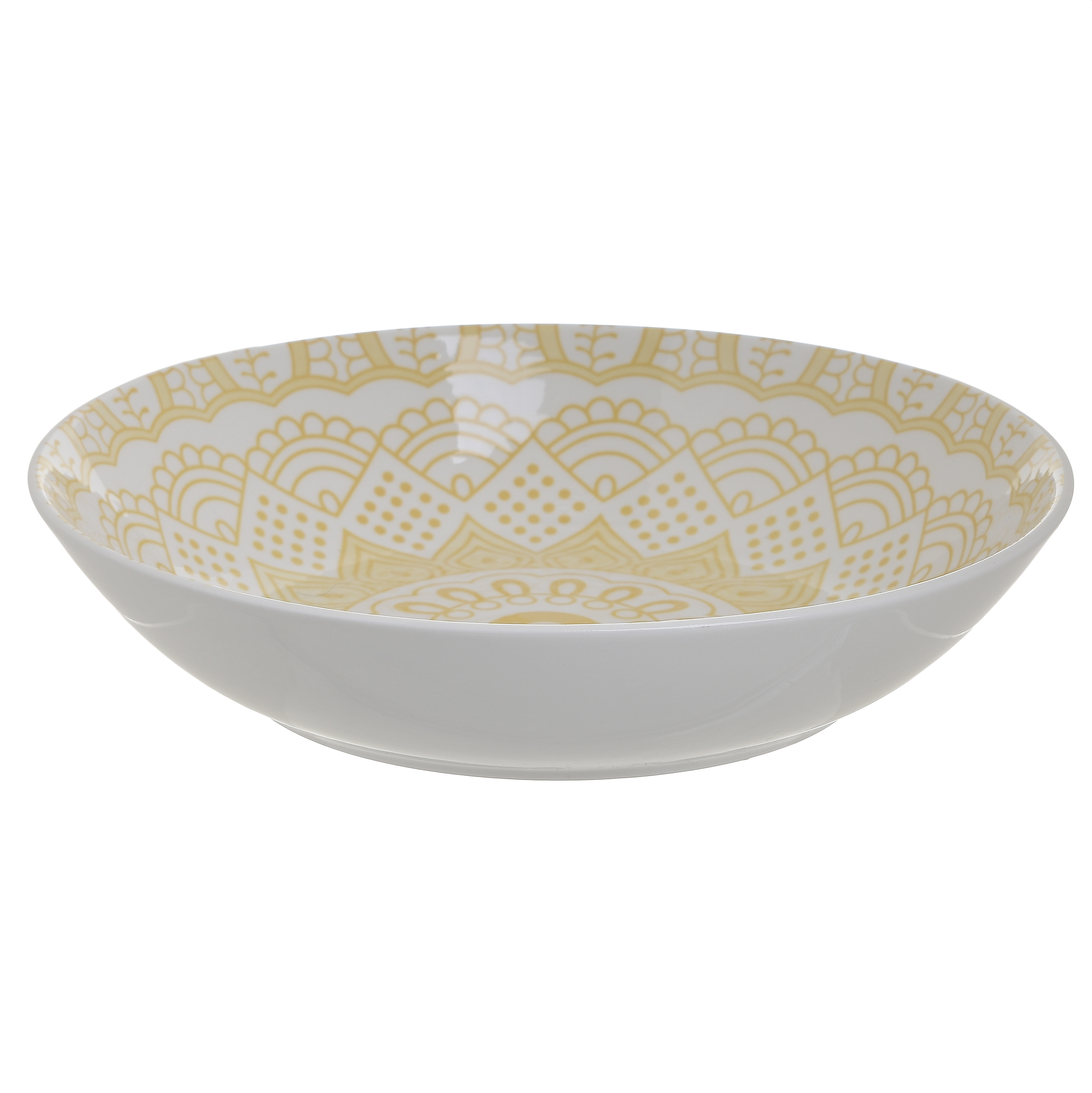 6600430025 TANJIR OD PORCELANA ŽUTO BELI 20 CM