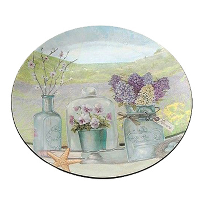 52804 TANJIR PLASTIČNI OSLIKANI CVETNI DEZEN 33cm