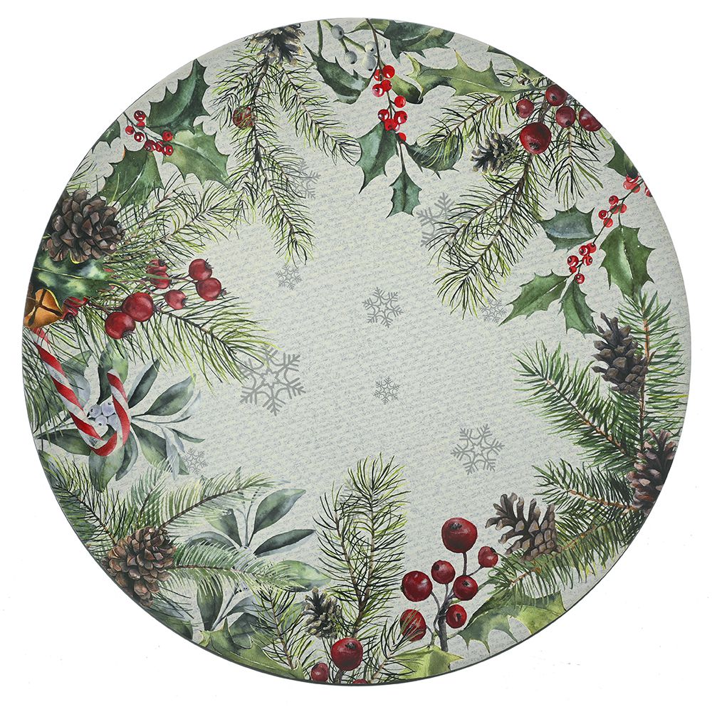 81392 TANJIR PLASTIČNI DEZEN CRVENE BOBICE 40 CM