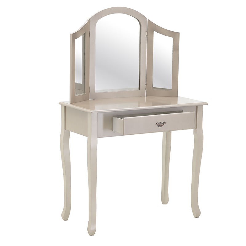 3506600010 TOALETNI STO DRVENI U ŠAMPANJ BOJI SET 2 90x40x148 cm