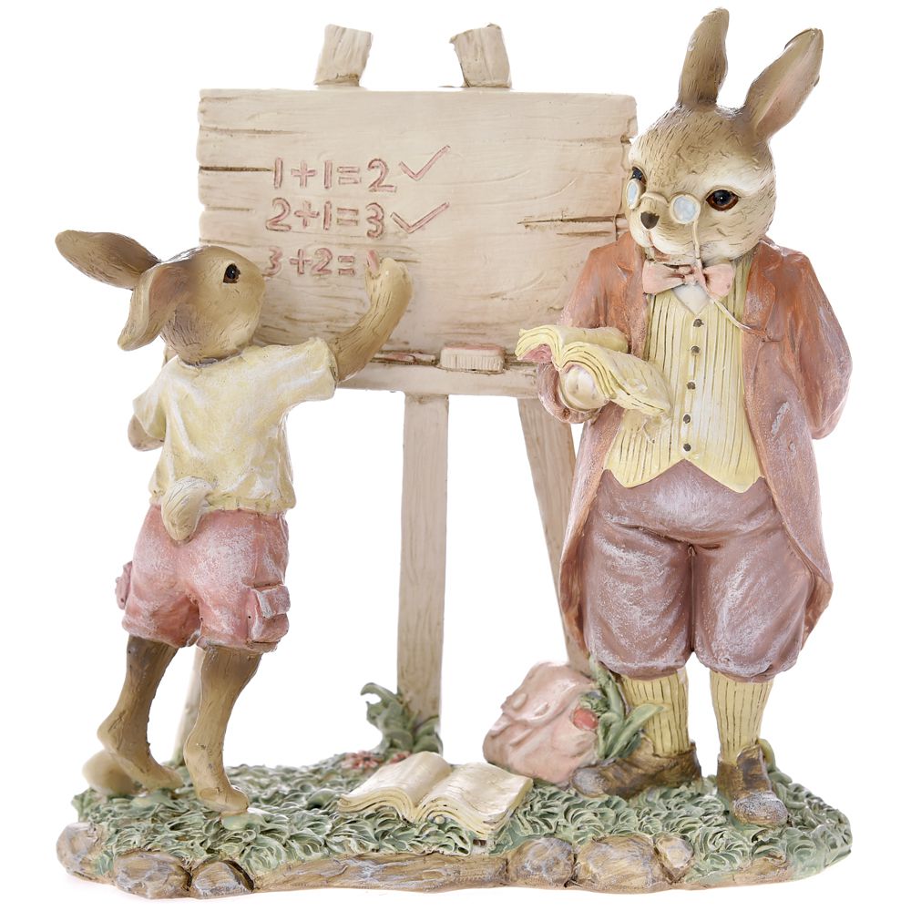 USKRŠNJA FIGURA ZEC UČITELJ I ĐAK 19cm