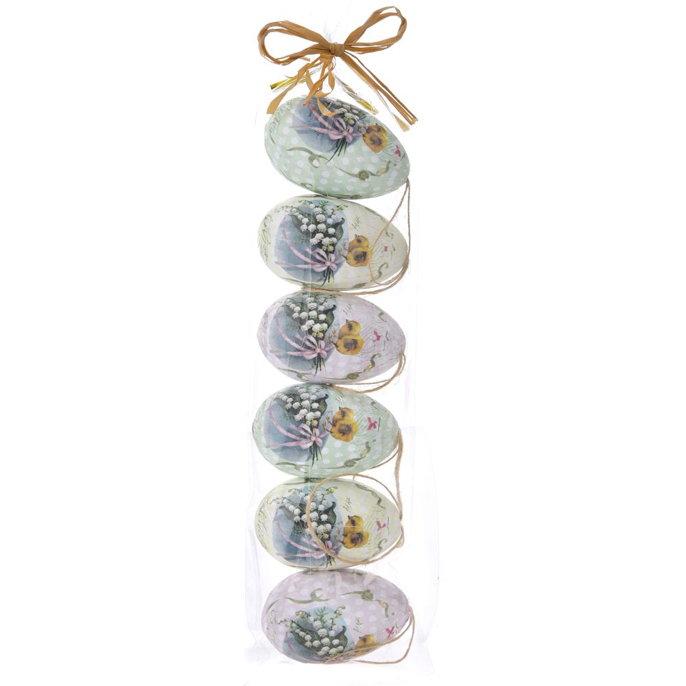 USKRŠNJA PLASTIČNA JAJA 6cm SET/6 
