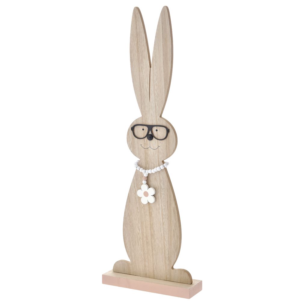 71224 USKRŠNJI DRVENI ZEKA SA NAOČARIMA 21*60 CM