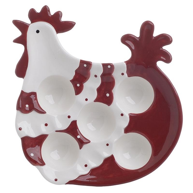 USKRŠNJI KERAMIČKI TANJIR KOKA ZA JAJA 22*21*4cm