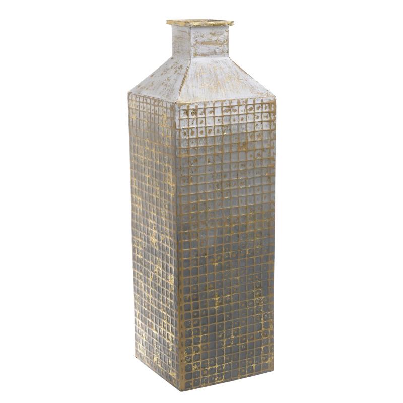 3706260080 VAZA METALNA ANTIK 15.5*15.5*51cm