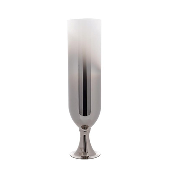 3706390046 VAZA STAKLENA SIVO-BELA 14*14*50cm