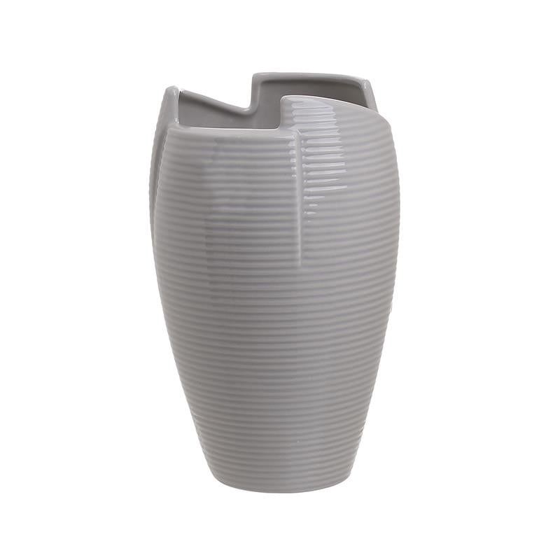 3707970012 VAZNA KERAMIČKA SIVA RELJEFNA 15*24cm