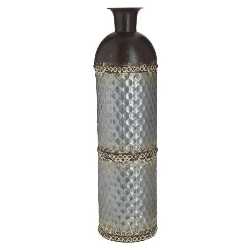 3706260075 VAZNA METALNA ANTIK SIVO BRAON 16,5X64 CM