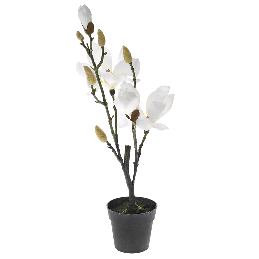 77049 VEŠTAČKA BELA MAGNOLIJA U SAKSIJI 50 CM