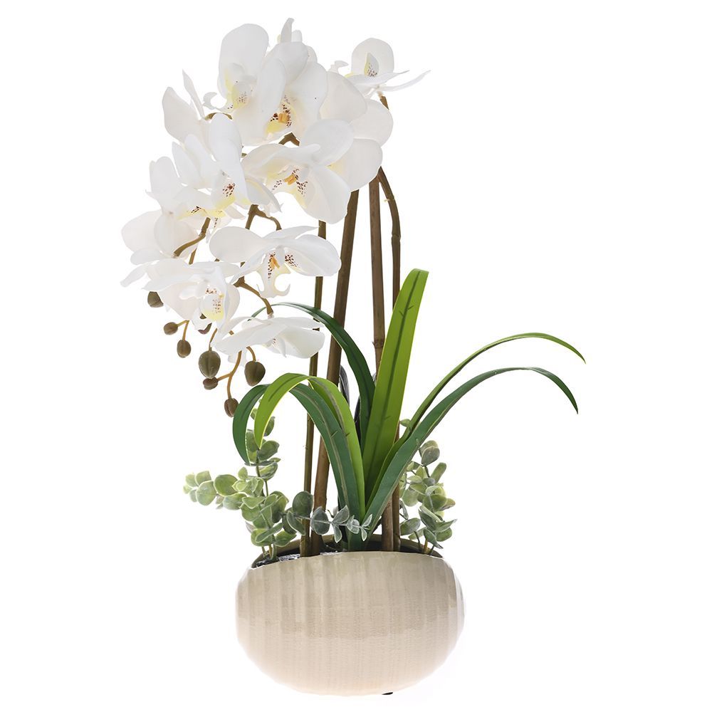 77038 VEŠTAČKA BELA ORHIDEJA 48 CM
