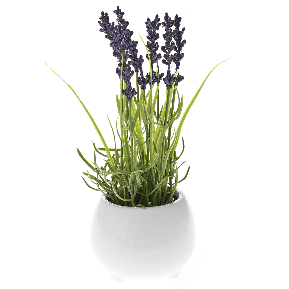 77055 VEŠTAČKA LAVANDA U KERAMIČKOJ SAKSIJI 25 CM