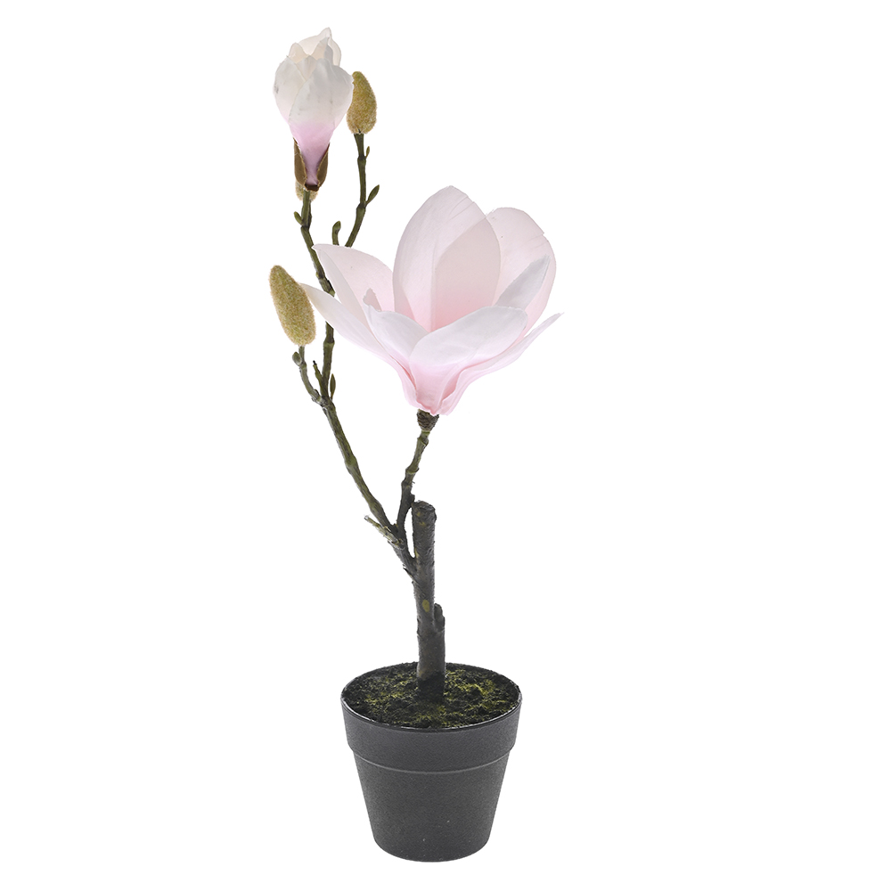 77047 VEŠTAČKA ROZE MAGNOLIJA U SAKSIJI 40 CM