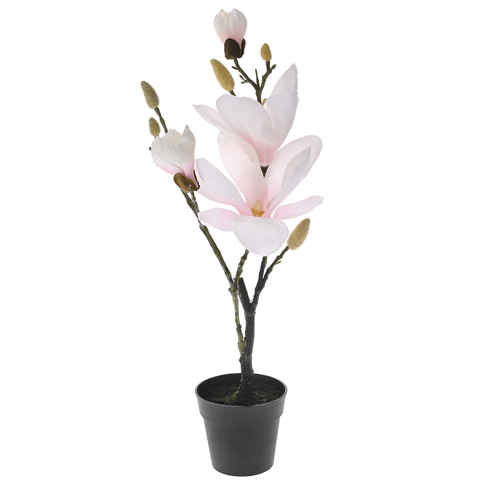 77046 VEŠTAČKA ROZE MAGNOLIJA U SAKSIJI 50 CM