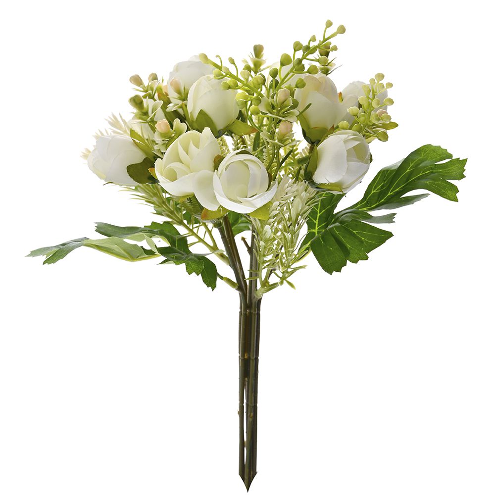 77401 VEŠTAČKI BUKET BELE RUŽE 34 CM