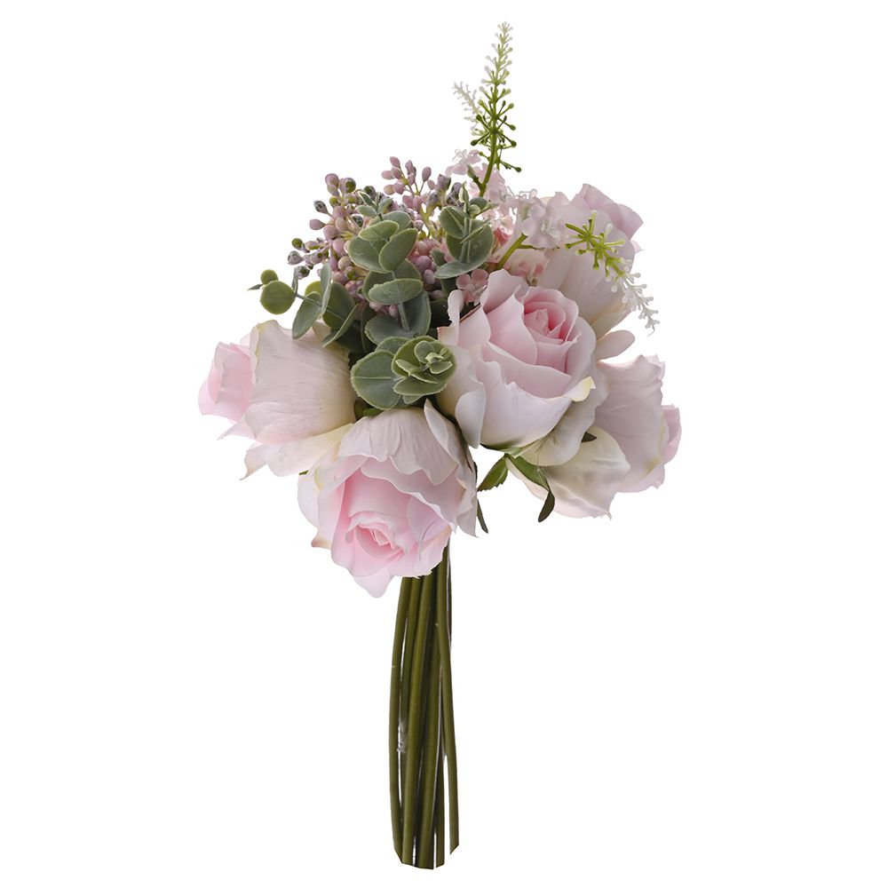 77349 VEŠTAČKI BUKET RUŽE ROZE 26 CM