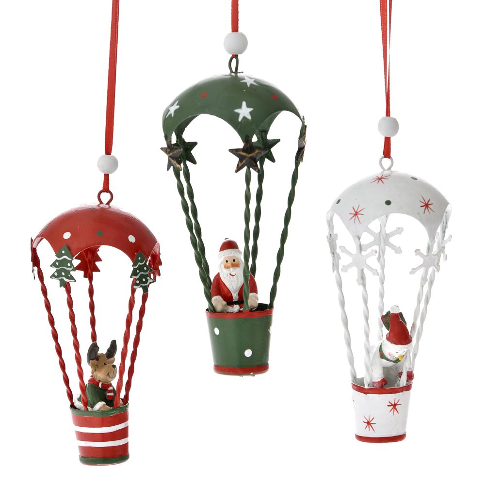 75346 VISEĆA METALNA DEKORACIJA U BALONU 3 BOJE SET73 6X13 CM