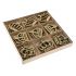 79671  VISEĆI DRVENI UKRAS KRUNA ZLATNA SET/36 15X15X4,5 CM