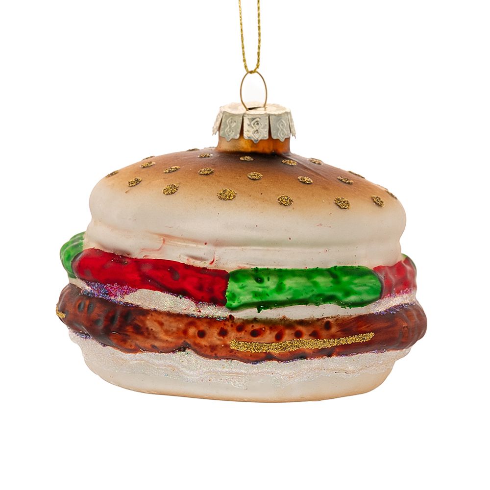 87587 VISEĆI STAKLENI UKRAS BURGER 9X9X7 CM