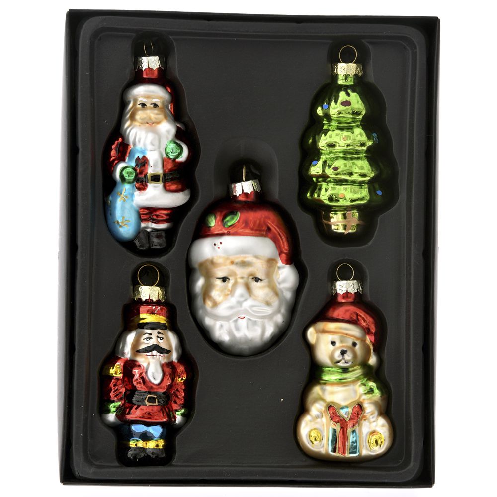 72936 VISEĆI STAKLENI UKRAS SET/5 8cm