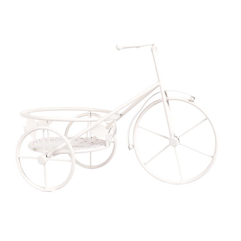 3702070075 ŽARDINJERA METALNA ZA CVEĆE BEŽ U OBLIKU BICIKLA 47*28*33cm