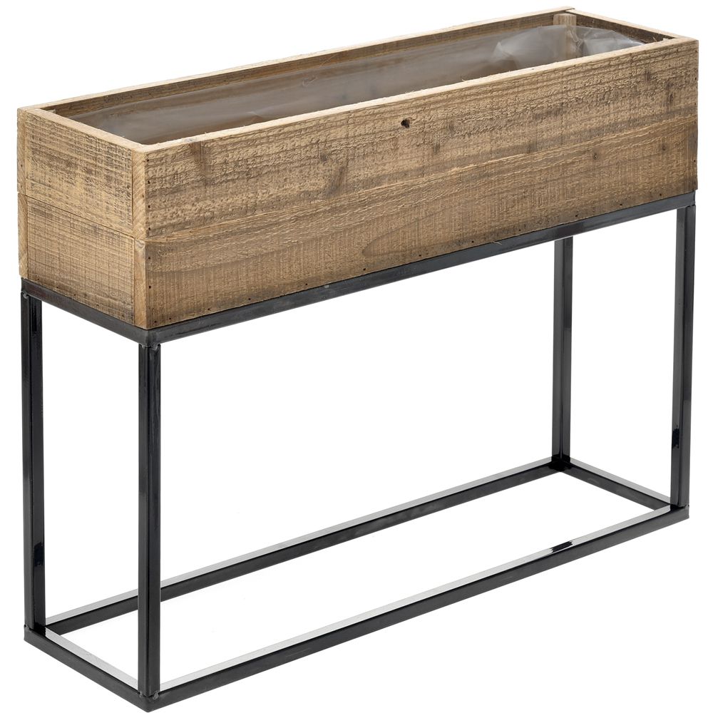 65651 ŽARDINJERA ZA CVEĆE DRVO METAL 60X16X44 CM