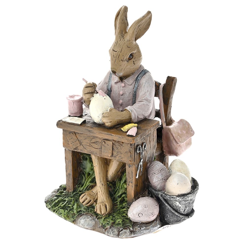 76654 ZEKA FARBA JAJA FIGURA OD POLIREZINA 11X9.5X14 CM