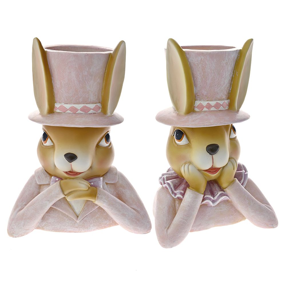 77125 ZEKA SA ŠEŠIROM ROZE 2 MODELA OD POLIREZINA 25X16X33 CM