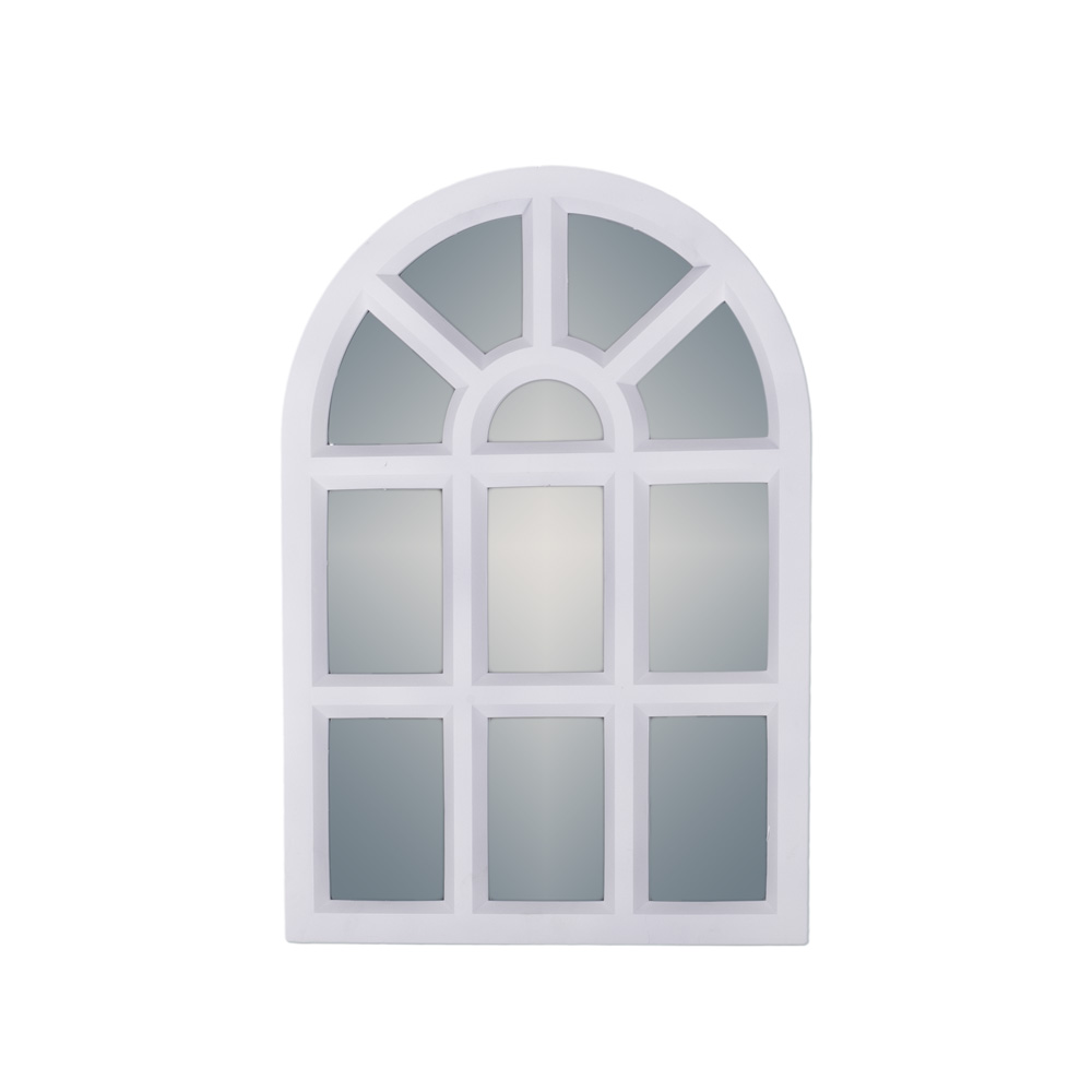 D-436 ZIDNO OGLEDALO BELI PROZOR PLASTIČNI 58X40 CM