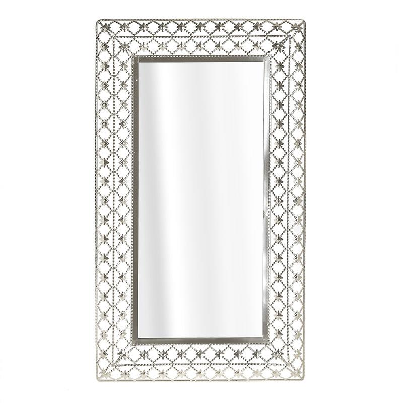 3957390003 ZIDNO OGLEDALO METALNO SREBRNO 39X5X67 CM