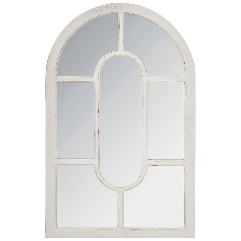 3952610117 ZIDNO OGLEDALO OD POLIREZINA U OBLIKU PROZORA ANTIQUE BELO 50*80cm