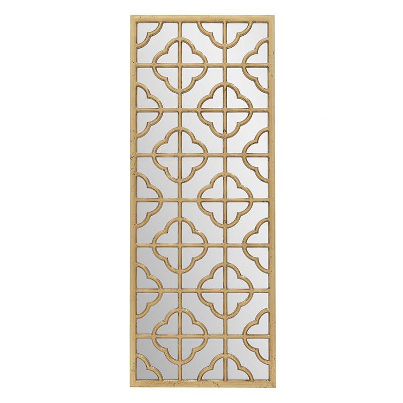 3952970044 ZIDNO OGLEDALO ZLATNO DRVENO 48X3X118 CM