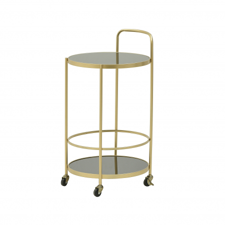 3506980042 BAR-STOČIĆ METAL STAKLO CRNO ZLATNI SA TOČKIĆIMA 40X75 CM