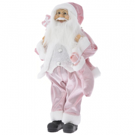 74725 DEDA MRAZ PLIŠANI ROZE 45 CM