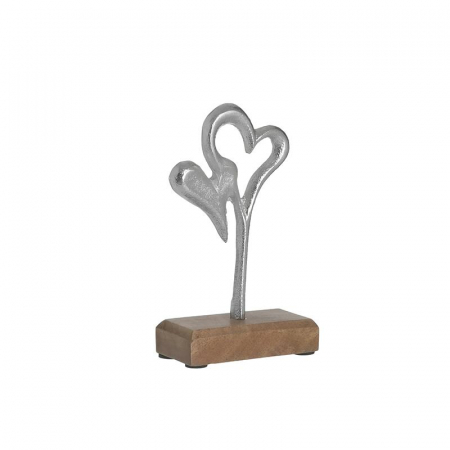 3703570260 DEKORATIVNA SRCA DRVO METAL NATURAL SREBRNA 10X5X17 CM