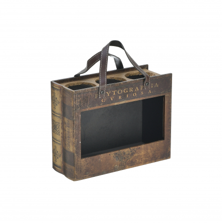 3708990015 DRVENA KUTIJA ZA VINO NATURAL BRAON 30X11X23 CM