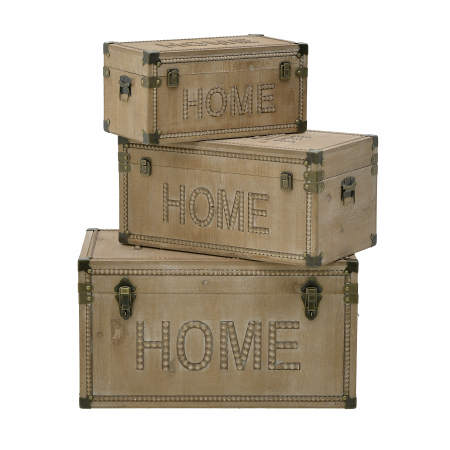 3508990009 DRVENI KOVČEG HOME NATURAL S/3 59X36X32 CM