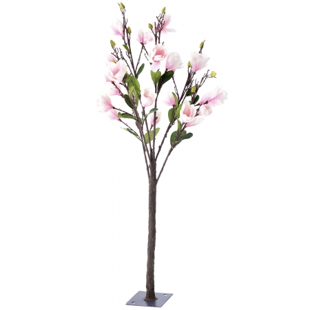 65201 DRVO OD VEŠTAČKOG CVEĆA MAGNOLIJA ROZE 140cm