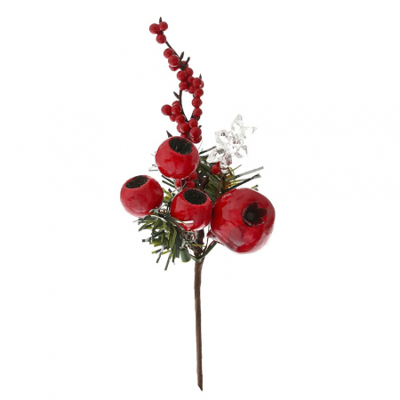 79722 GRANČICA SA CRVENIM BOBICAMA 23 CM
