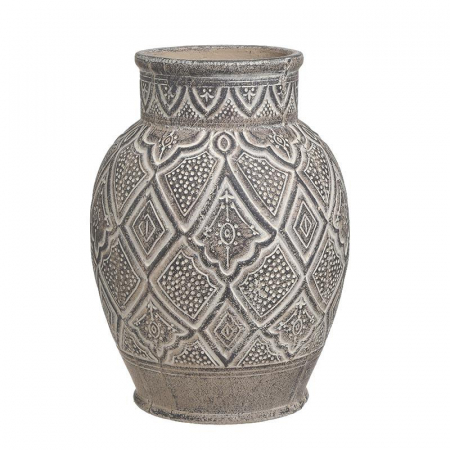 3704990099 KERAMIČKA VAZNA BRAON BELA 22X212X30 CM