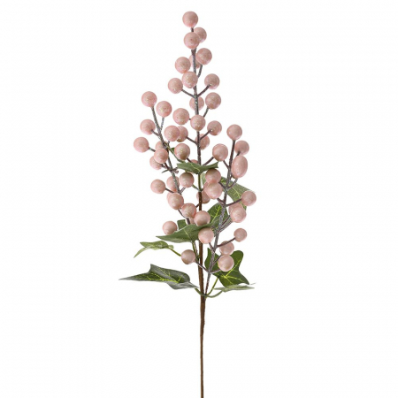 79769 LEDENA GRANČICA SA BOBICAMA ROZE 38 CM